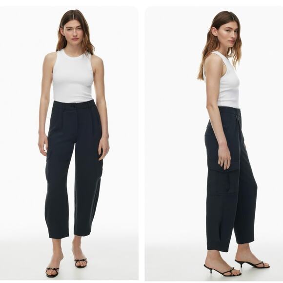 ARITZIA WILFRED Women’s Black Beyond Cargo Pants - Picture 1 of 12